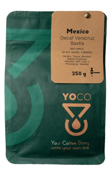 Kawa ziarnista YoCo Coffee Mexico Decaf Vercruz Espresso 250g