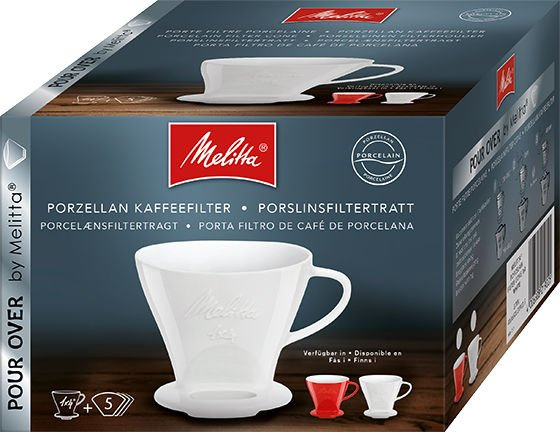 Porcelanowy Drip Melitta 1x4 - Czerwony 