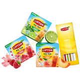 ZESTAW - Herbaty Lipton Ice Tea 3 opakowania + szklane słomki