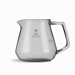 Dzbanek do kawy Timemore Glass Server Transparent Black 600 ml - opinie w konesso.pl