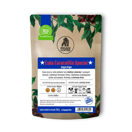 Kawa ziarnista Ingagi Coffee Cuba Caracolillo Special Omniroast 250g