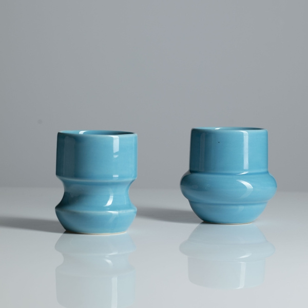 Kubek not.bad studio DUO 400ml - Jasny Niebieski wypukły