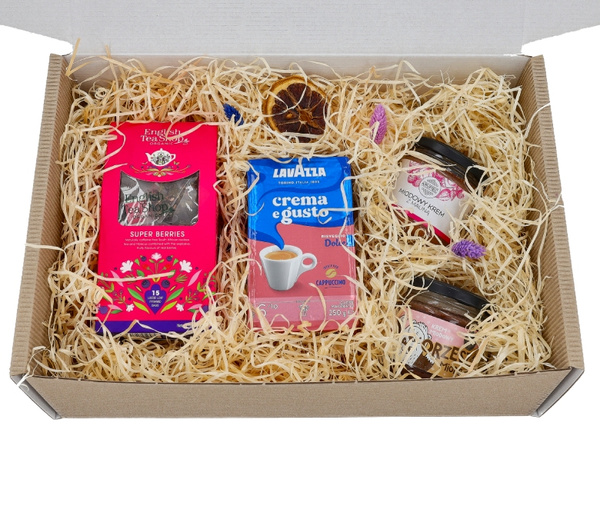 Zestaw prezentowy dla dziewczyny - Kawa, herbata i miody