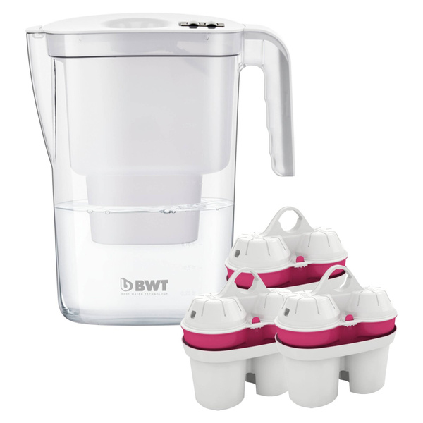 Dzbanek filtrujący wodę BWT Vida 2.6 l Biały - manualny z 3 wkładami Mg2+