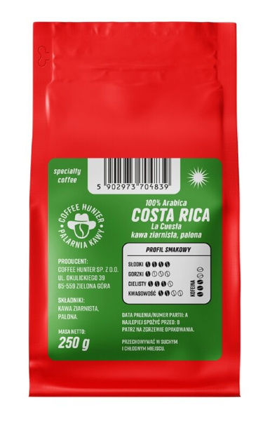 Kawa ziarnista COFFEE HUNTER Costa Rica La Cuesta 250g - NIEDOSTĘPNY
