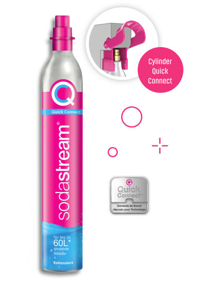 Wymiana różowego cylindra SodaStream Quick Connect - nabój z gazem CO2