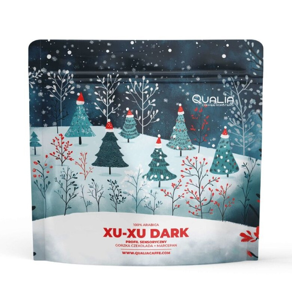 Kawa ziarnista świąteczna Qualia XU-XU Dark Espresso 250g - NIEDOSTĘPNY
