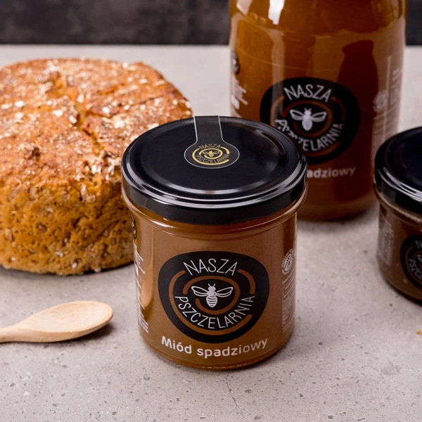 Miód spadziowy Nasza Pszczelarnia 450g