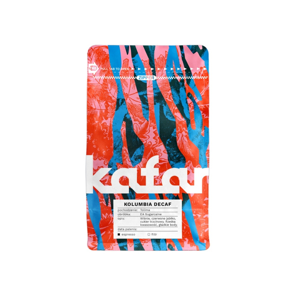 Kawa ziarnista Kafar Kolumbia Decaf Espresso 250g