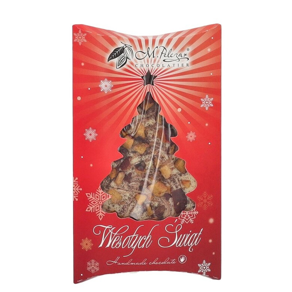 Czekolada biała Świąteczna M.Pelczar Chocolatier - z miodem śliwką i wanilią 85g - NIEDOSTĘPNY