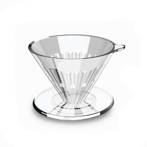 Plastikowy dripper Timemore Crystal Eye 02 Transparent Black