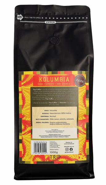 Kawa ziarnista Trip Coffee Kolumbia DARK 1kg