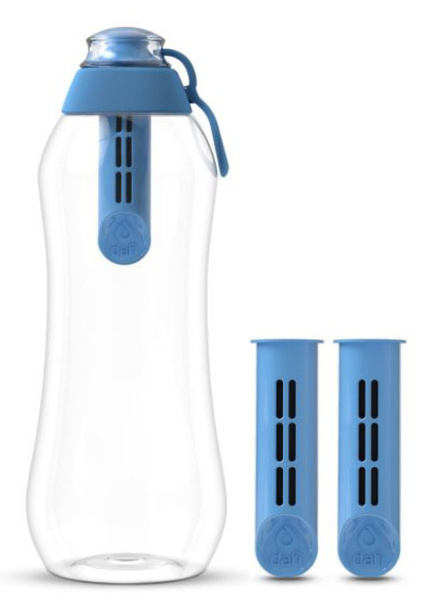 Butelka filtrująca wodę Dafi 0,7 L + 2 filtry - Niebieski