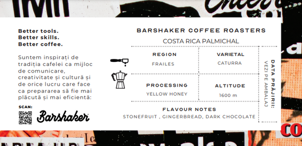 Kawa ziarnista Barshaker Kostaryka Palmichal ESPRESSO 250g – NIEDOSTĘPNY