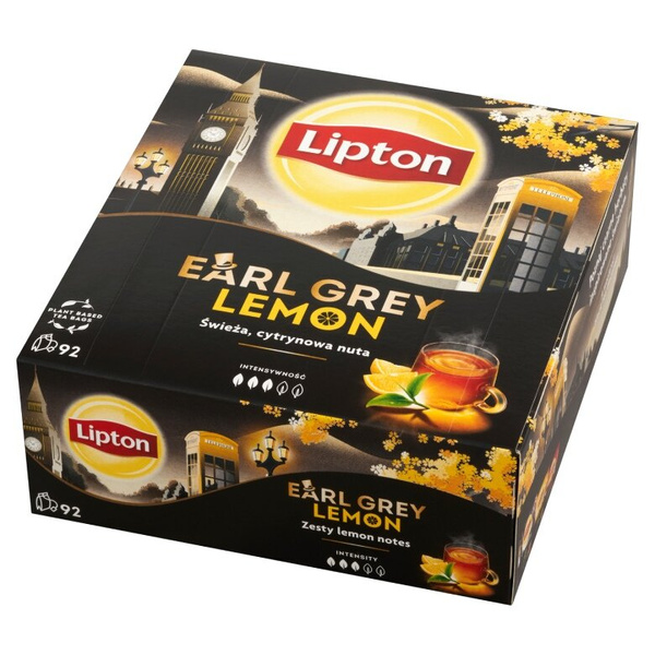Herbata czarna aromatyzowana Lipton Earl Grey Lemon 92x2g
