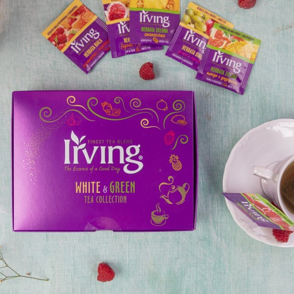 Kolekcja herbat zielonych i białych Irving White and Green 30 torebek