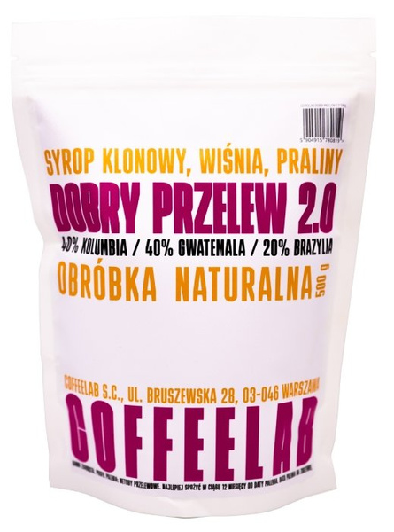 Kawa ziarnista Coffeelab Dobry Przelew 2.0 500g - NIEDOSTĘPNY