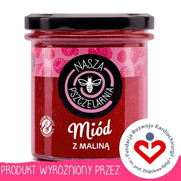 Miód z maliną Nasza Pszczelarnia 420g