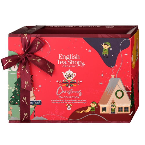 Herbata English Tea Shop Christmas Tea Red Wonders - zestaw 12 piramidek - opinie w konesso.pl
