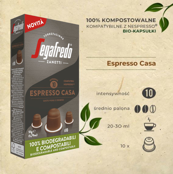 Kapsułki do Nespresso Segafredo Espresso Casa - 10 szt
