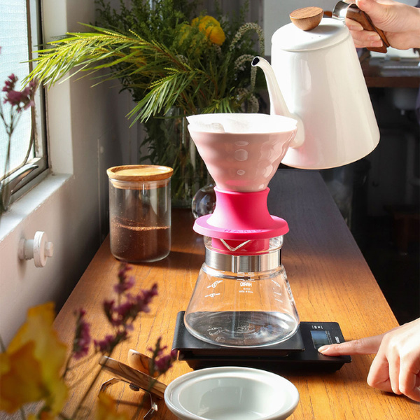 Ceramiczny Drip Hario V60 Switch & Match 02 Matte Pink - Różowy mat