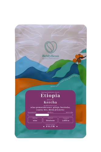 Kawa ziarnista BeMyBean Etiopia Kercha 250g – NIEDOSTĘPNY