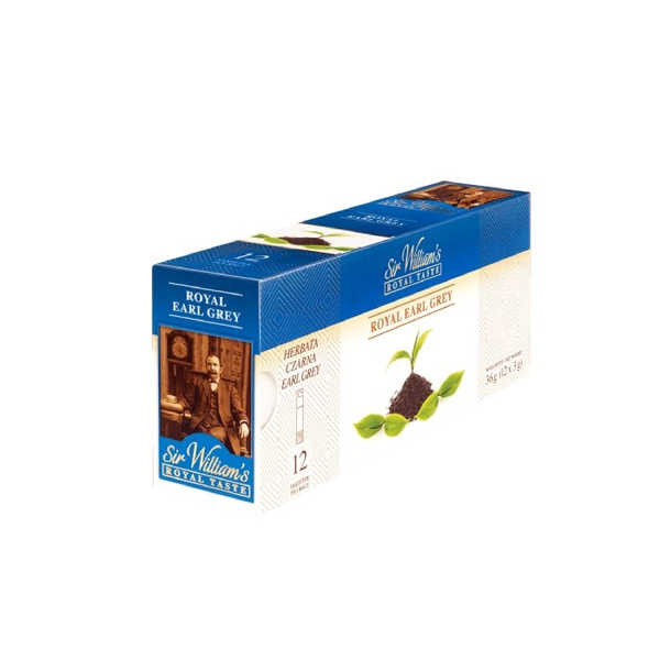 Czarna herbata Sir Williams Royal Taste Earl Grey 12x3g