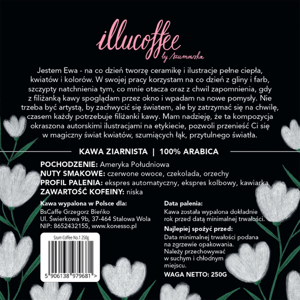 Kawa ziarnista illucoffee by szumowska W białych kwiatach 250g