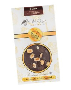 Gorzka czekolada M.Pelczar Chocolatier Desery Świata - Brownie 50g - opinie w konesso.pl
