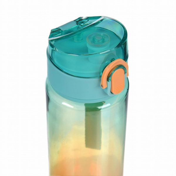 Butelka na wodę Casno Aura 560 ml - Zielono-pomarańczowa