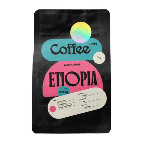 Kawa ziarnista Leń Coffee Etiopia Wete Ambela 250g