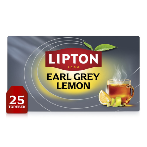 Herbata czarna Lipton Earl Grey Lemon 50g - 25 torebek - opinie w konesso.pl