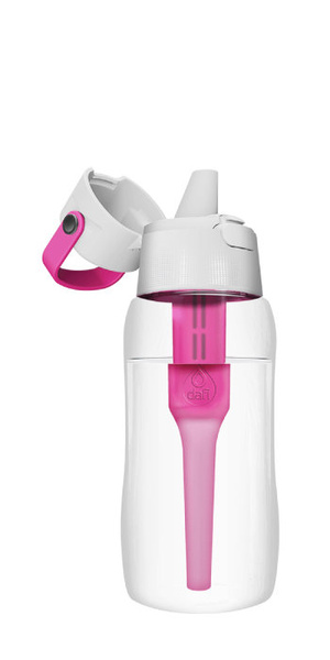Butelka filtrująca Dafi SOLID 0,5 l + filtr węglowy - Flamingowy