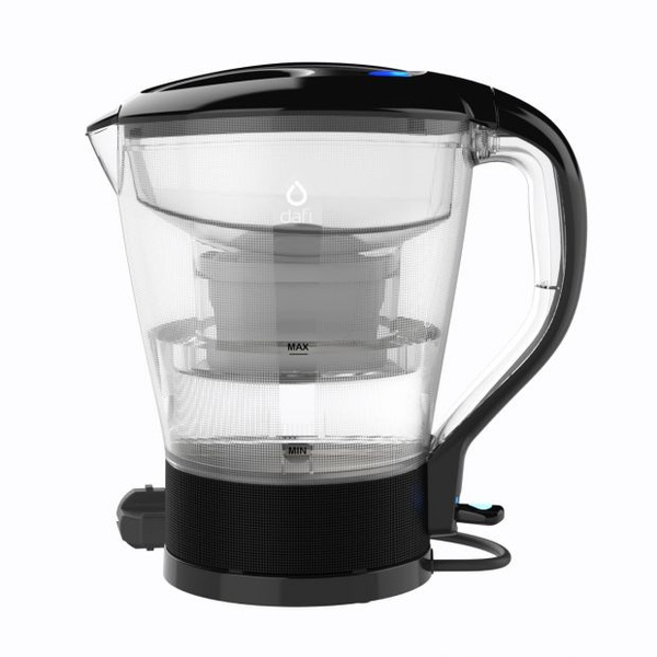 Elektryczny czajnik filtrujący Dafi 2w1 + 3 filtry Unimax do twardej wody - Czarny