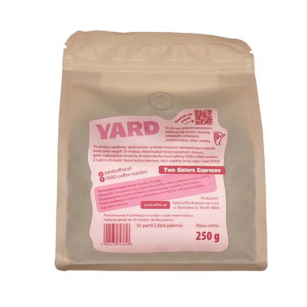 Kawa ziarnista YARD Coffee Roasters Two Sisters 250g
