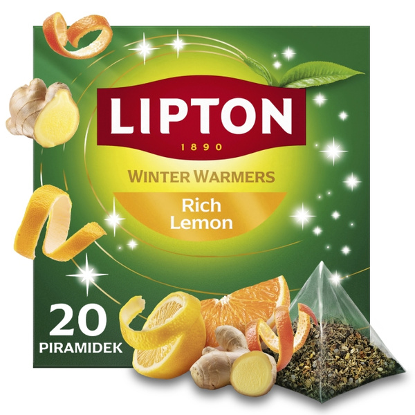 Herbatka ziołowa aromatyzowana Lipton Winter Warmers Rich Lemon - 20 piramidek