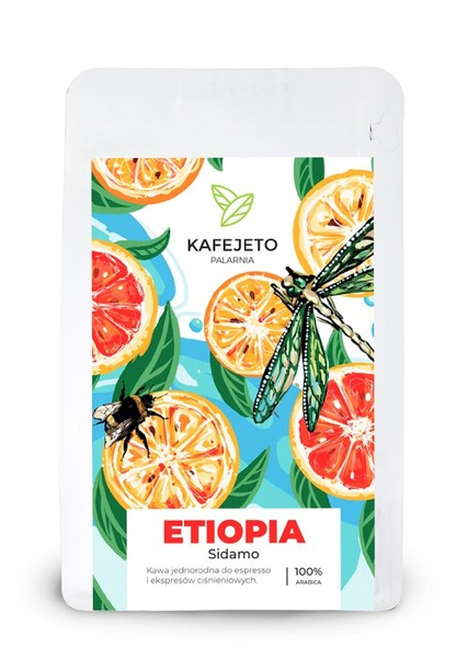Kawa ziarnista Kafejeto Palarnia Etiopia Sidamo ESPRESSO 250g - NIEDOSTĘPNY