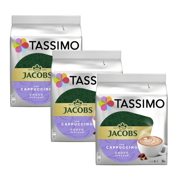 ZESTAW - Kapsułki Tassimo Jacobs Cappuccino Choco 3x8 szt.