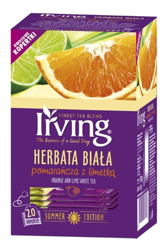 OUTLET - Herbata biała Irving Pomarańcza z limetką 20x1,5g