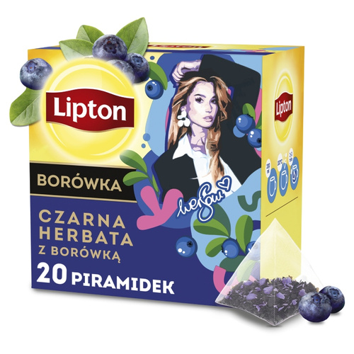 Czarna herbata z borówką Lipton 20 piramidek - Edycja specjalna