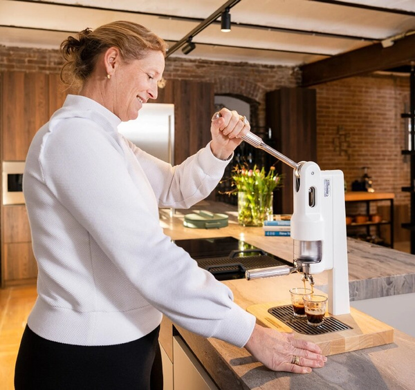 Dźwigniowy ekspres do kawy Superkop White-Biały