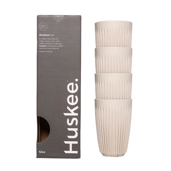 Kubek Huskee Natural 355ml - ZESTAW 4 szt.