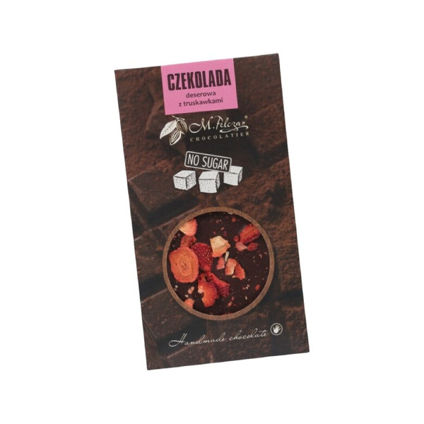 Czekolada deserowa bez cukru M.Pelczar Chocolatier z truskawkami 45g