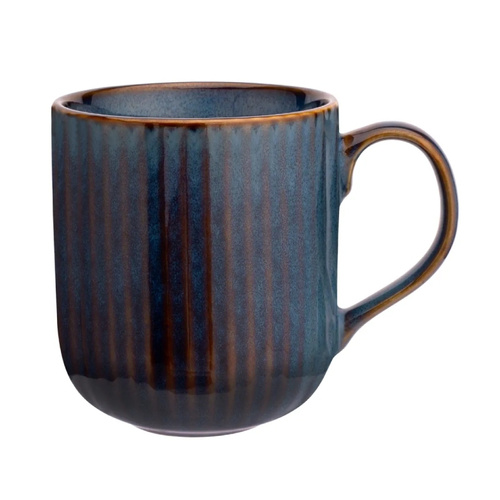 ZESTAW - Kubki Altom New Bone China Reactive Sage Stripes 400ml Granatowe - 6 sztuk - opinie w konesso.pl