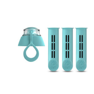 Filtr do butelki DAFI 3szt. + nakrętka - Miętowy