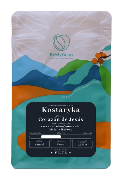 Kawa ziarnista BeMyBean Kostaryka Corazon de Jesus Filtr 250g – NIEDOSTĘPNY