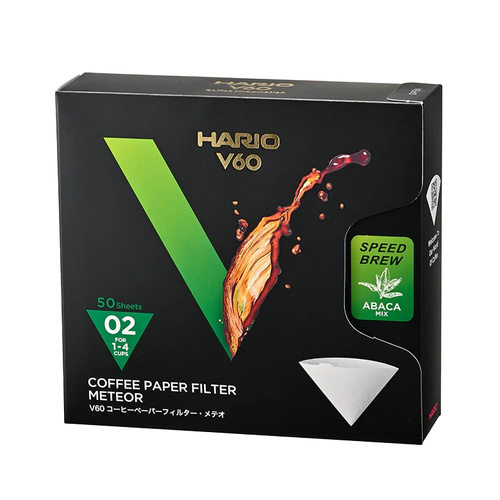 Filtry papaierowe Hario Meteor V60-02 - 50 szt.