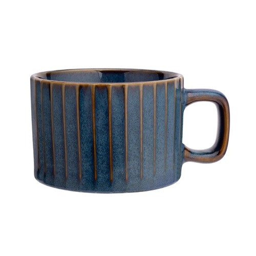 ZESTAW - Filiżanki Atom Design Reactive Stripes NBC 220ml Granatowe - 6 sztuk