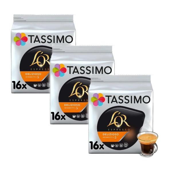 ZESTAW - Kapsułki Tassimo L'OR Espresso Delizioso 3x16 szt.