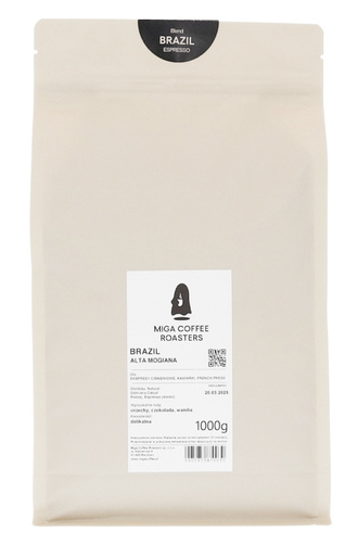 Kawa ziarnista Miga Brazil Espresso 1kg - opinie w konesso.pl